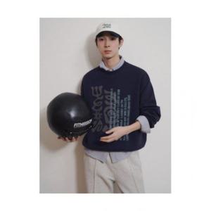 에잇세컨즈 8SECONDS 그래픽 자카드 니트 풀오버 네이비 456251SS6R 404656