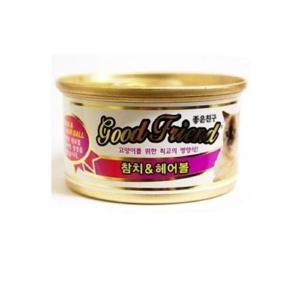 길냥이간식 굿프랜드 캣 참치 n 헤어볼 캔 85g