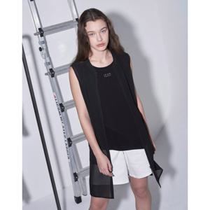 [올리비아로렌]폴리 조젯 집업 베스트_VOCQC5M5121