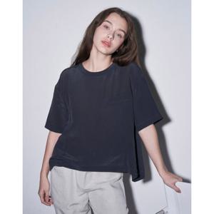 [올리비아로렌]언발런스 햄라인 인견 블라우스_VOCNS5M6116