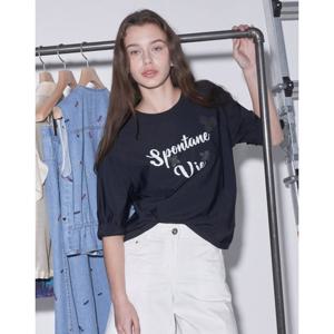 [올리비아로렌]레터링 캐쥬얼 블라우스_VVBNS5M5451