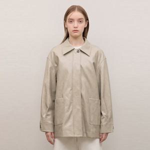 [시스티나]레더 오버핏 트렌치 코트 AWWBYO31020