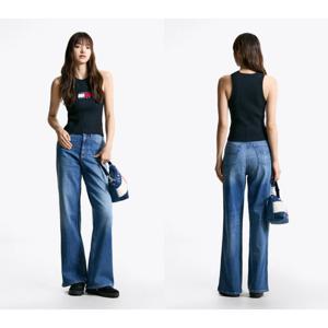 타미힐피거데님 타미진스 여성  클레어 와이드 핏 데님 팬츠  T32F6NEW12TWT1 T32F6NEW12TWT1