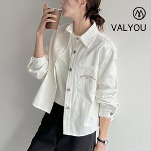 [캔마트] [벨유] 레터링 자수 청자켓