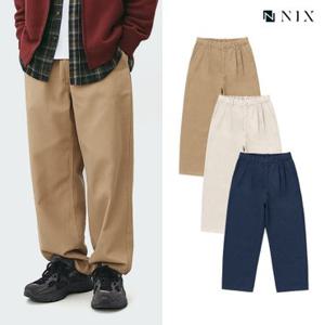 [NIX]유니) 코튼컬러 투턱 밴딩 와이드(FNRSCNW771M)