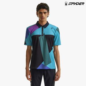 [스파이더] 남성 프로웹 컬러 패턴 폴로 셔츠 SPHMCNTS241MTBL