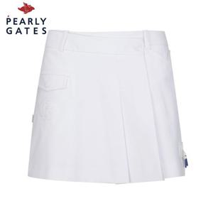 [파리게이츠] 여성 엠보 로고 플리츠 큐롯 랩 스커트