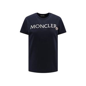 몽클레어 가슴 로고 반팔 티셔츠 네이비 여성 8C00006 829HP 778