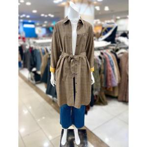 소고 세이브존01 체크 롱 셔츠형 재킷 AG1GA04