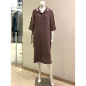 벨리시앙 세이브존01 니트 오픈 칼라 롱 원피스 OP3215