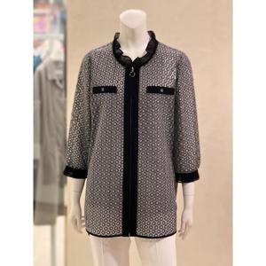 벨리시앙 세이브존01 플라워 자수 패턴 프릴넥 재킷 JP3301