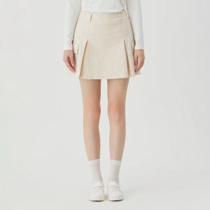 [슈페리어] 여성 간절기 TR 체크 큐롯 스커트 베이지 (IW0ECU30153)