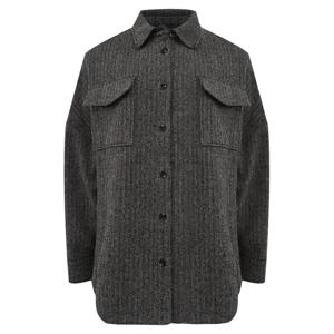 [조순희]수입소재 헤링본 셔츠형 자켓(FMWJ421)