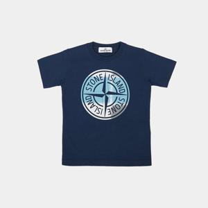 스톤아일랜드 키즈 빅로고 프린팅 반팔 아비오블루 741621052 V0028