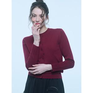 [유닛]캐시미어 블렌디드 비키 가디건 (ZFKKCA10AN-WINE)