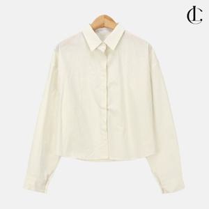 엘케이트 여성 세미크롭 셔츠 데일리 블라우스 기본 무지 남방 LCHT070