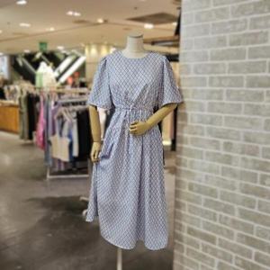 [레코브]LC31E5OP519X_날개 소매 프린트 원피스