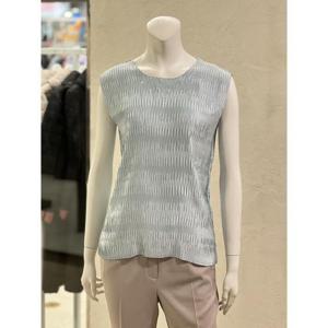 벨리시앙 세이브존01 플리츠 물결 슬리브리스 블라우스(3color) BL4204