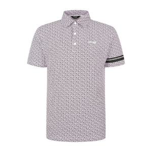 [핑골프](사은품증정) 남성 로고 패턴 카라 반팔 티셔츠 (111E2TO483_WH)