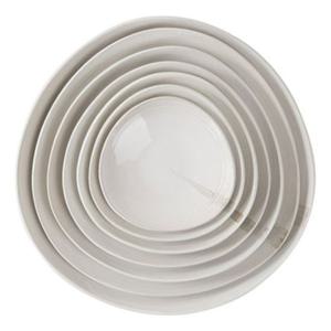 이천도자기 미색라인 삼각 부페접시 3호 22cm 미색삼각형접시 삼각형접시 삼각접시 삼각형접시 부페접시 뷔