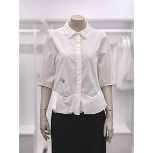 프렐린 세이브존02 프릴밑단5부카라넥셔츠 RBB252181