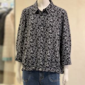 [벨리시앙]셔링 기하학 블라우스 BL5231