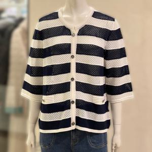 [벨리시앙]스트라이프 코튼 가디건(2color) KT4201