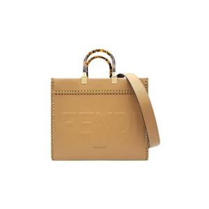 펜디 선샤인 미디움 레더 쇼퍼 베이지 8BH386AHW4F15KR