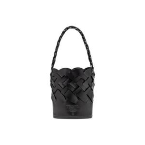프라다 인트레치오 우븐 버킷백 블랙 1BE049-2DI4-F0002