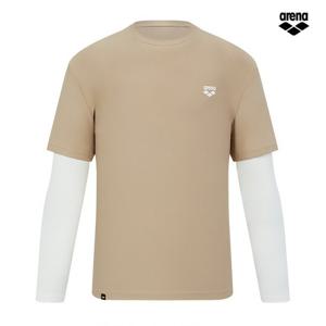 아레나 365 릴렉스핏 레이어드 래쉬가드 A5BM1RR44 BEG