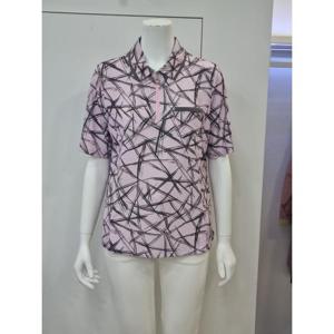 벨리시앙 세이브존04 셔츠카라 기하학 패턴 블라우스 BL4203