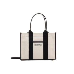 발렌시아가 캔버스 하드웨어 토트백 베이지 블랙 6936622HHAM9260