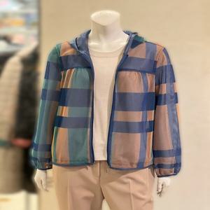 [벨리시앙]체크 배색 매쉬 후드 점퍼(2color) JP4210