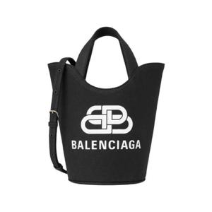 발렌시아가 웨이브 엑스트라 스몰 토트백 블랙 6199792HH131090