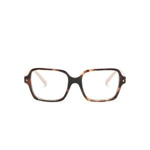 프라다 로고 프린트 스퀘어 프레임 안경 PRA02V