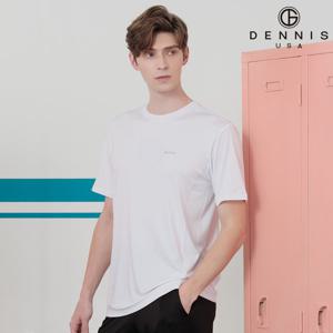 [데니스골프] 남성 X애스펀 라운드 화이트 반팔티셔츠_RAQMMTS001
