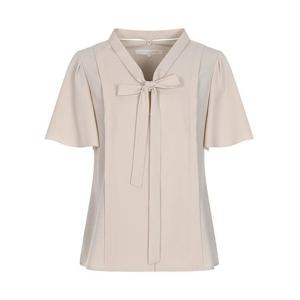 [올리브데올리브]브이넥 타이 반팔 블라우스 OW5MB500