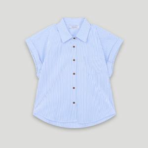 [코데즈컴바인] 스트라이프 턴업 블라우스 (CKB-BL382W5)