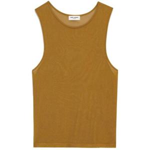 생로랑 민소매 티셔츠 776573Y75ZA8092 Brown