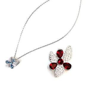 플라워 브로치 겸 팬던트 목걸이 브로치 목걸이겸브로치 팬던트겸브로치 고급브로치