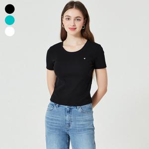 [게스(진)]여성 쁘띠삼각 반팔티 OO2K2474