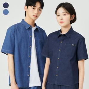 [게스(진)]유니 샴브레이 반팔셔츠 NP2W8201