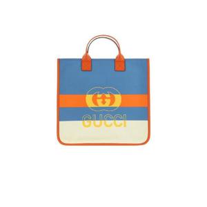 구찌 인터로킹 토트백 블루 오렌지 550763-FAB3Z-8476