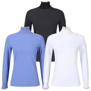 [세인트앤드류스]여성 골조직 프릴넥 긴팔 티셔츠 (821E1TI102)