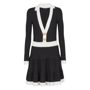 발망 숏 원피스 FF1R9858KI64 EAB BLACK WHITE