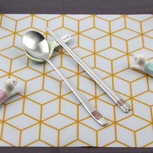 스테인리스 수저 DMK 스테인리스 전통무늬 컬러 레이 저 홍 수저 1P