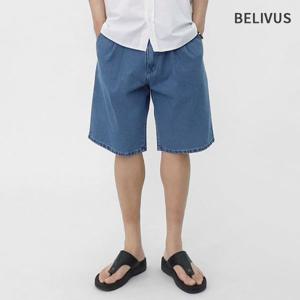 빌리버스 남성 데님 와이드 투턱 팬츠 청반바지 BDONP002