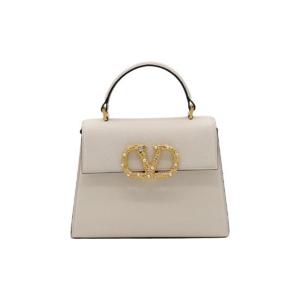 발렌티노 브이슬링 레더 탑 핸들 화이트 B0F53XPWDYH