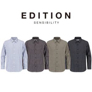 [에디션앤드지]25 FW 남자남방 플란넬 스텐다드핏 체크 셔츠 4종 1택 NEF4WC1622 DR4488