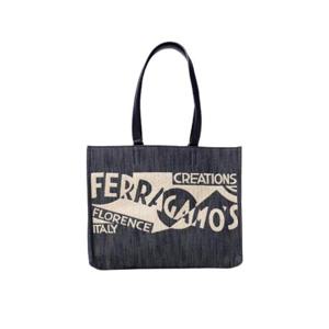 페라가모 로고 라지 토트백 블랙 219406-773820